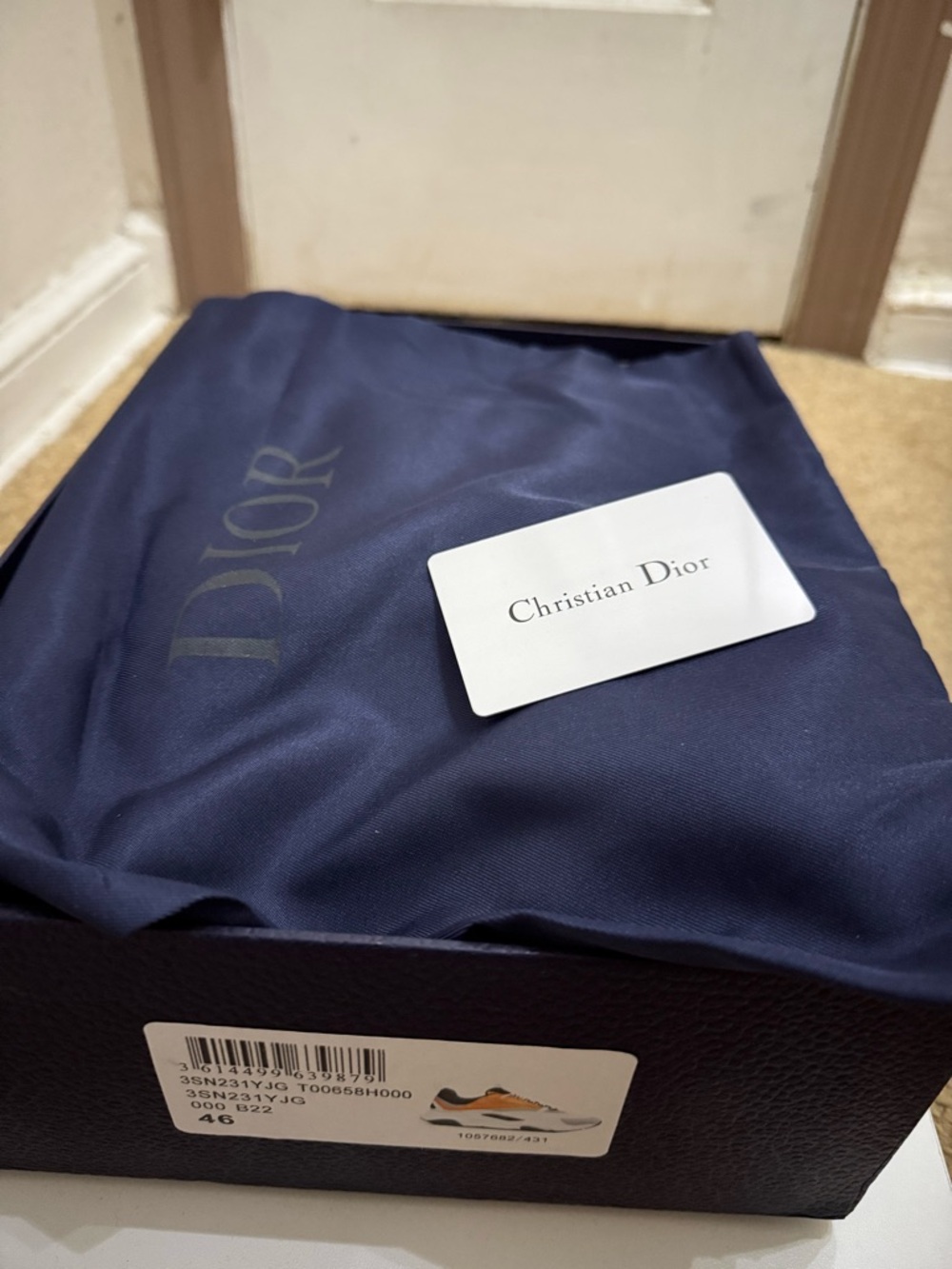 Dior Men’s Chunky Sneaker — Orange, White & Gray - Picture 3 of 9